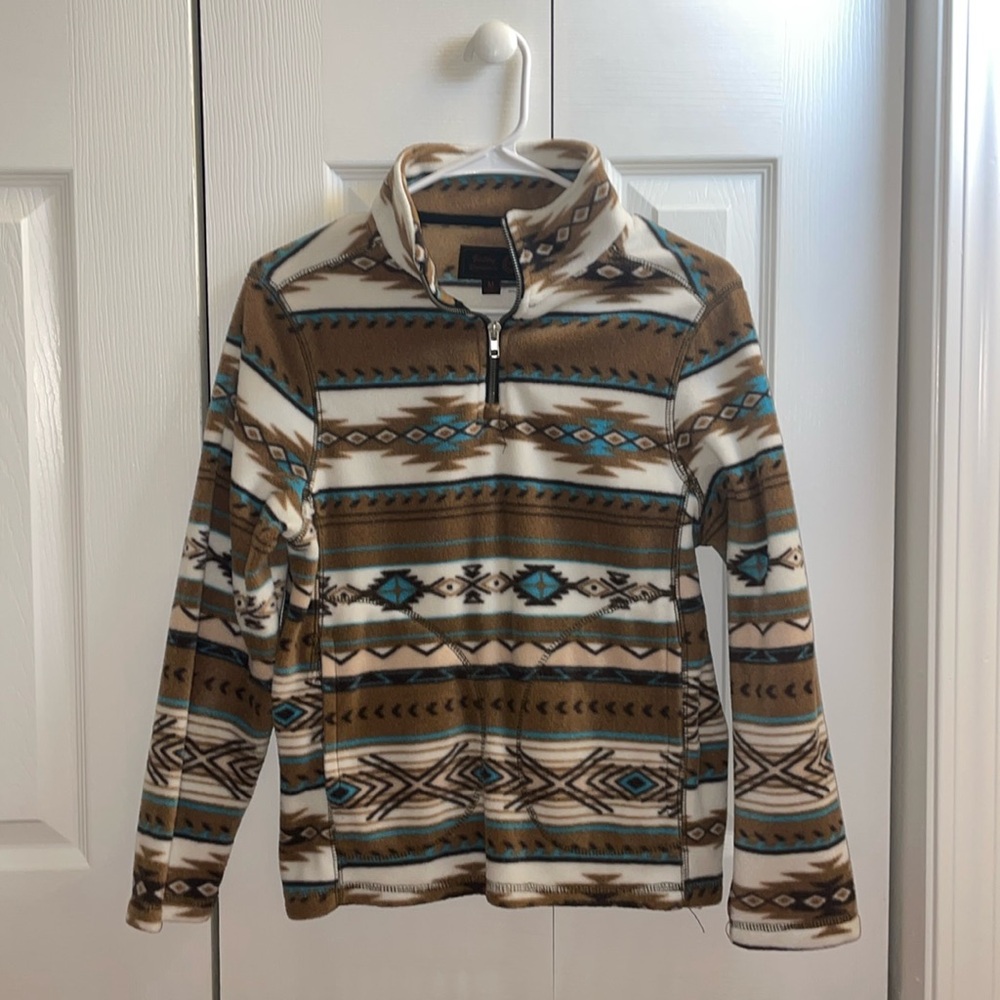 Women’s Quarter-Zip Fleece Sweatshirt, youth size M fits like women’s XS